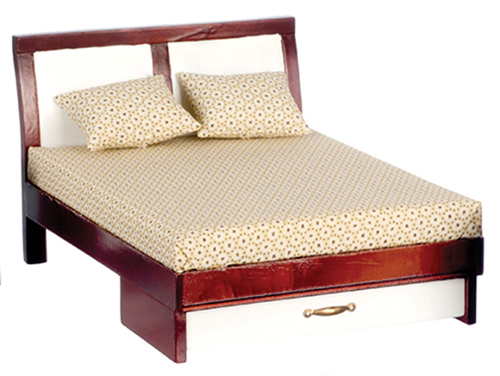 Modern Bed, Mahogany